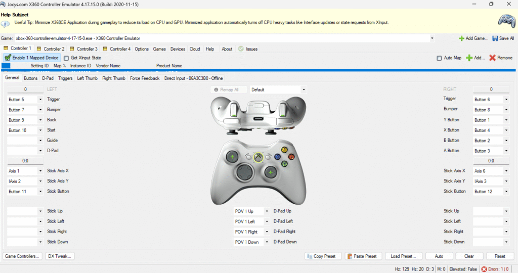 Print antes de ser conectado nenhum controle